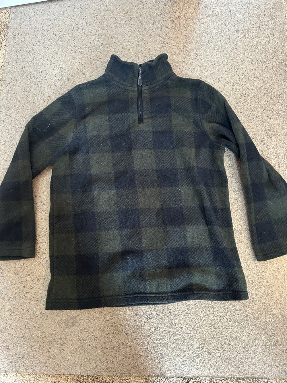croft & barrow Men's Half-Zip Plaid Sweater - Black & Dark Green